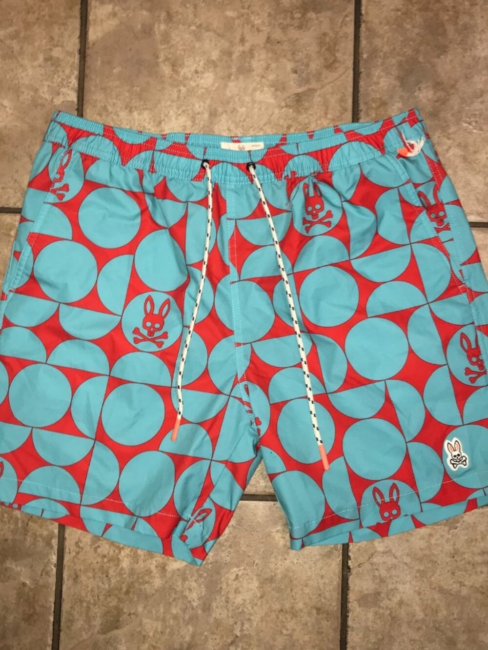 Men's Psycho Bunny Swim Trunks-Size L (Cut out Liner)